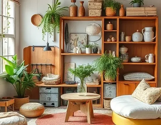 Переработка бытовых предметов в домашнюю мебель с минимальными энергозатратами и вторичной биодеградацией комплектующих